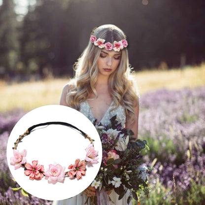 Women Headpieces Collection Accessories - 6 PCS Boho Hair Wreaths, Flower Crowns, Tiaras for , Brides, Bridesmaids, Flower Girls, Weddings