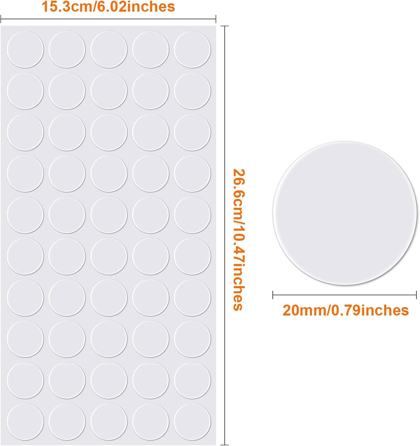 Zonon 1000 Pcs Double Sided Adhesive Dots Clear Glue Point Tape Stickers Balloon Glue Round Mini No Traces Adhesive Sticker Dot Sticker for Classroom Decor Craft DIY Office (0.24 Inch/ 6 mm)