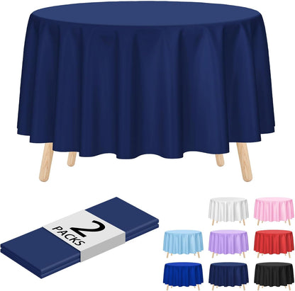 Kopokita 2PCS Black Plastic Tablecloths 54 x 108 Inch, Disposable Table Cloths Rectangle Party Table Covers