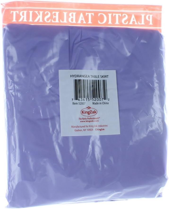 Party Dimensions Plastic Table Skirt, 29-Inches by 14-Feet - White - 6 Pack
