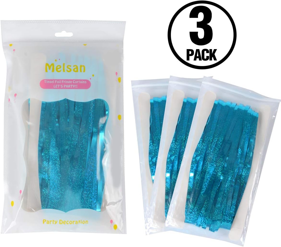 Happy Mothers Day Decorations Melsan 3 Pack 3.2 x 8.2 ft Pinkish Purple Tinsel Fringe Curtain Backdrop, Sparkling Metallic Party Decorations for Girls Birthday, Bachelorette, Wedding, Photo Booth