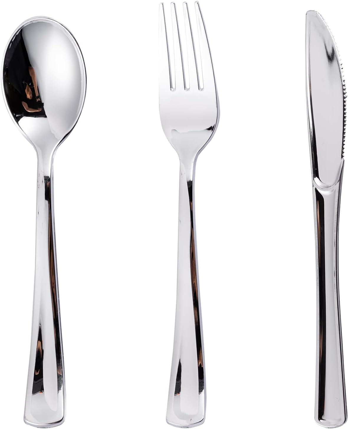 N9R 200 PCS Gold Plastic Silverware - Disposable Gold Plastic Silverware Cutlery Set, 100 Forks, 50 Spoons, 50 Knives for Party, Birthday, Wedding