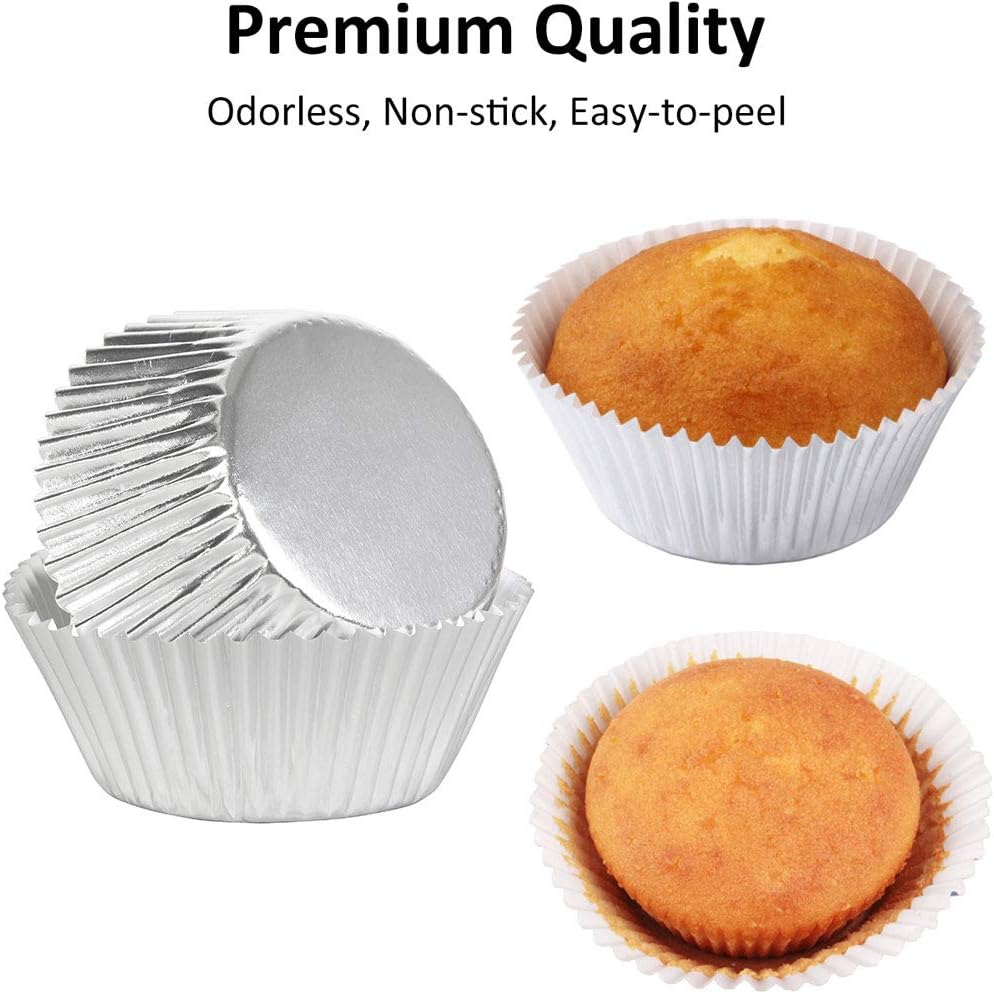 Caperci Standard Cupcake Liners Gold Foil Muffin Baking Cups 150-Pack - Premium Greaseproof & Sturdy Cupcake Papers
