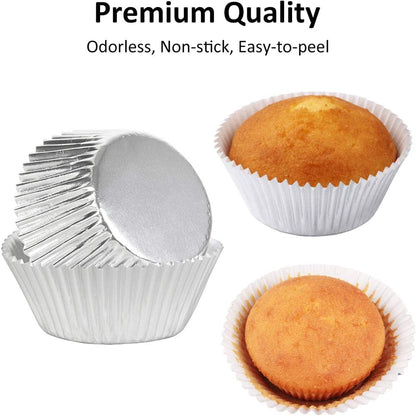 Caperci Standard Cupcake Liners Gold Foil Muffin Baking Cups 150-Pack - Premium Greaseproof & Sturdy Cupcake Papers