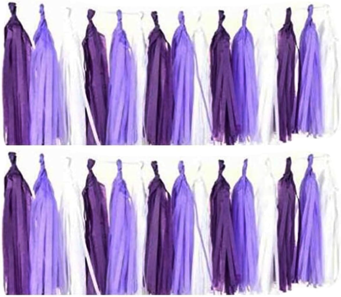 30pcs Paper Tassels Garland Banner Tissue Paper Tassel DIY Hanging Paper Decorations Party Tassel Garland Decor Baby Shower Nursery Wedding Festival Baby Shower Decoration(30, White)
