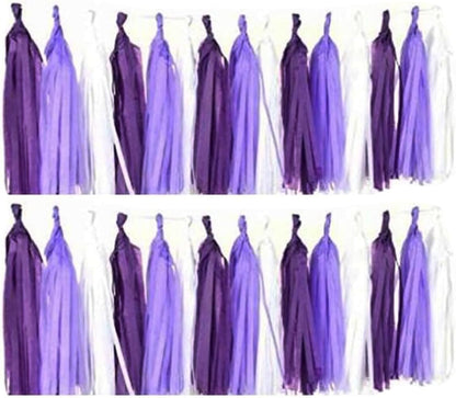 30pcs Paper Tassels Garland Banner Tissue Paper Tassel DIY Hanging Paper Decorations Party Tassel Garland Decor Baby Shower Nursery Wedding Festival Baby Shower Decoration(30, White)