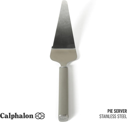 Calphalon Edge Stainless Steel Pie Server w/Thermoplastic Rubber Handle - Taupe
