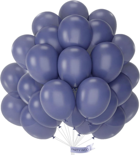 PartyWoo Metallic Silver Balloons, 50 pcs 12 Inch Silver Metallic Balloons, Silver Balloons for Balloon Garland or Arch as Wedding Decorations, Birthday Decorations, Party Decorations, Silver-G102 - Colors D