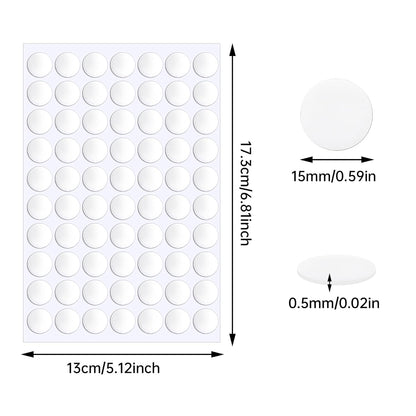 JANYUN 140 Pieces Adhesive Dots,Removable Round Putty Clear Tack No Trace Small Tape Stickers for Wall Hanging Festival Poster Office Party Decoration Picture Crafts