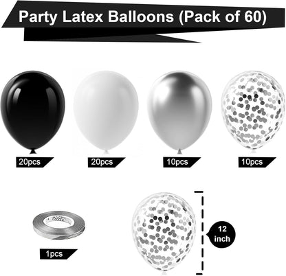 Bezente Pink Balloons Set,60pcs 12 inch Metallic Pearl Pink, Hot & Pastel Pink Latex Balloons Kit for Birthday,Wedding,Baby Shower,Princess Theme Party Decorations