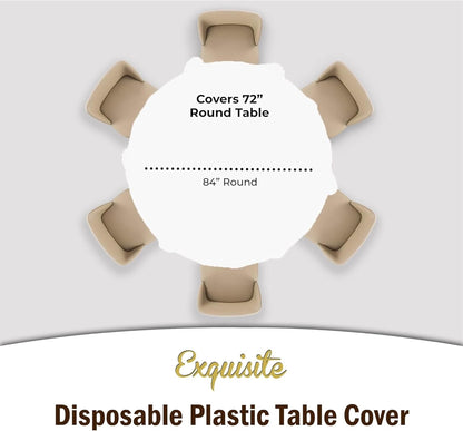 12-Pack Premium Plastic Tablecloth 54in. x 108in. Rectangle Table Cover - Dark Blue - Colors B