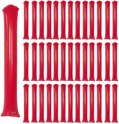 40pcs Round headTeam Spirit Boom Sticks Thunder Sticks Cheering Sticks Team Spirit Plastic Cheerleading Spirit Stick Clapper Inflatable Noise Maker Sports Supply (Glitter color)