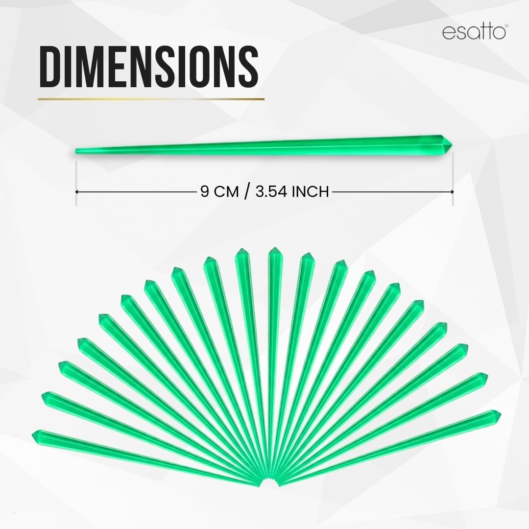 1000 Pcs Cocktail Picks Prism 7.62cm (3") - Sleek, Stylish Garnish for Cocktails, Perfect Plastic Toothpicks for Appetizers & Drinks, Versatile Fancy Skewers Food Pick for Charcuterie Parties