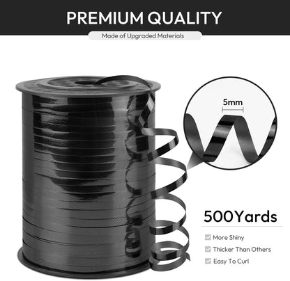 KMER LIFE White Crimped Curling Ribbon, 1/5" Wide x 500 Yards Christmas Curling Ribbons for Gift Wrapping, Party Decoration, Balloon String, Crafting, Balloon Ribbons for Florist Flower (1 Roll)
