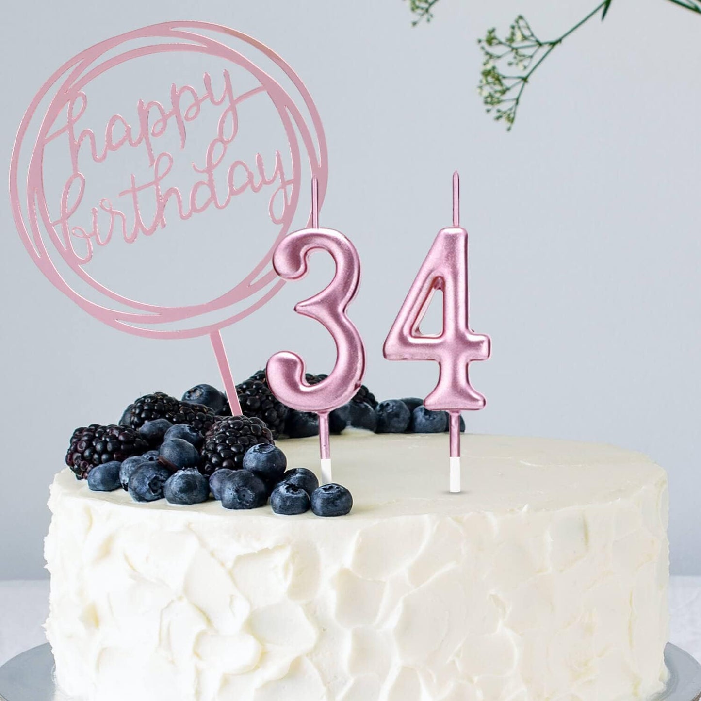 10-Piece Number Birthday Candles - Glitter Cake Toppers for Birthday & Wedding Parties
