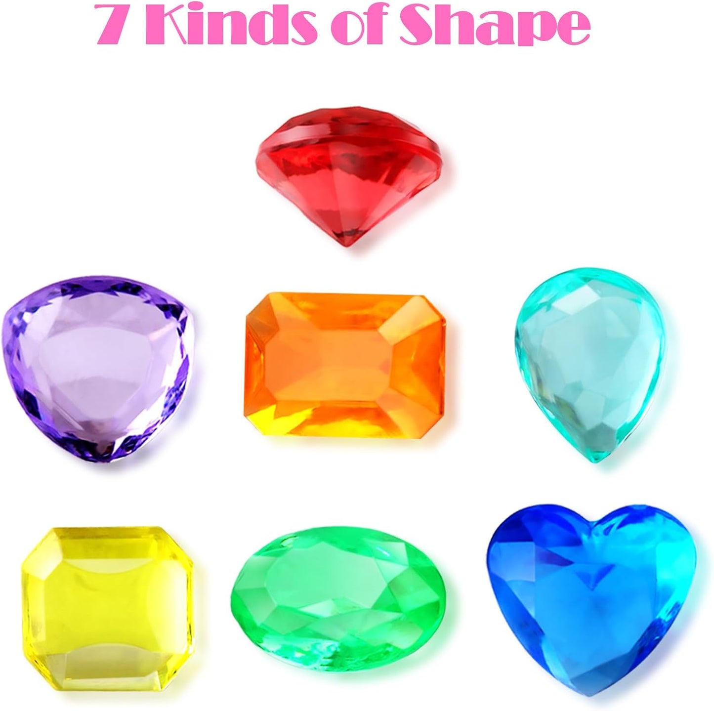 Niceup 150pcs Kids Plastic Gem Rings Bulk Toys Princess Party Favor Cupcake Topper Pinata Fillers Parade Throws Bulk Carnival Prizes Acrylic Gemstones Fake Jewel Treasure Toys Goodie Bag Fillers