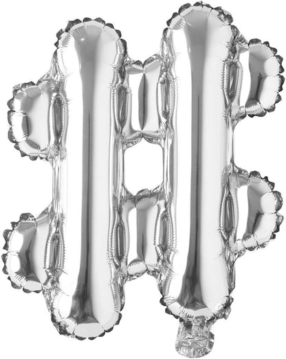16" inch Single Silver Alphabet Letter number Balloons Aluminum Hanging Foil Film Balloon Wedding Birthday party decoration banner Air Mylar Balloons (16 inch Silver 0)