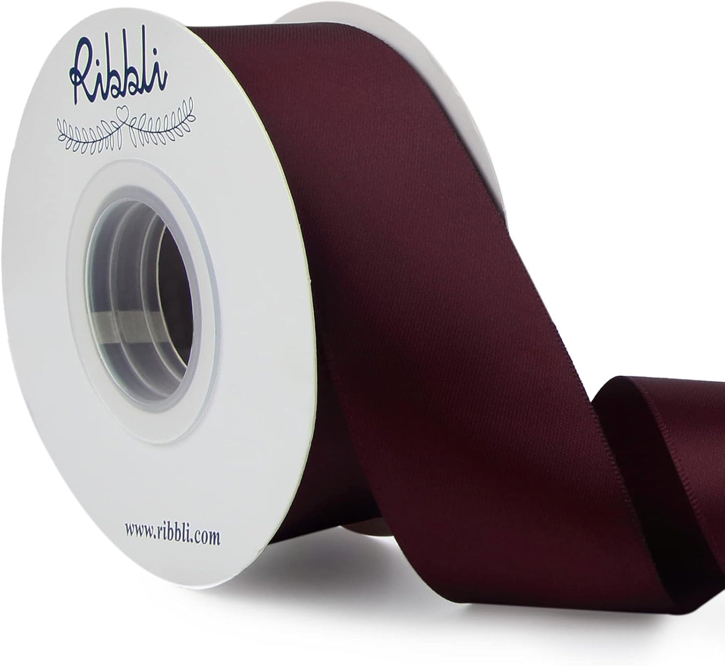 Ribbli Double Faced White Satin Ribbon,3/8” x Continuous 25 Yards,Fabric Ribbon use for Bows Bouquet,Gift Wrapping,Floral Arrangement