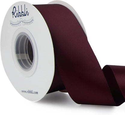 Ribbli Double Faced White Satin Ribbon,3/8” x Continuous 25 Yards,Fabric Ribbon use for Bows Bouquet,Gift Wrapping,Floral Arrangement