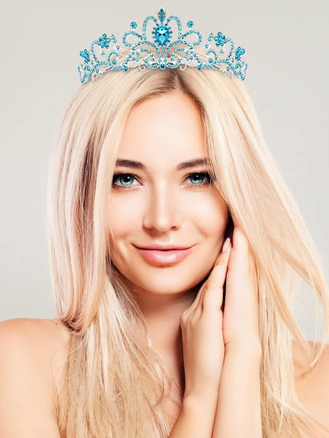 COCIDE Birthday Queen Sash & Rhinestone Tiara Set Gold Happy Birthday Crowns for Women Party Decoration Kit Rhinestone Headband for Women Glitter Crystal Hair Accessories for Cake Topper