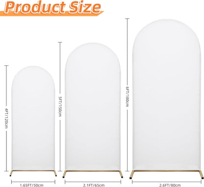 3-Piece Arch Cover Bundle – 7.2FT, 6.6FT & 6FT Stretch Spandex Backdrop Set – Wedding, Birthday & Photo Booth Arch Covers for Every Event