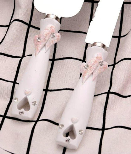 GIFTS INFINITY Personalized Wedding Cake Knife and Server Set with Engraving – Cake Cutting Utensil Set, Keepsake Gift for Wedding, Anniversary, Reception, Birthday & Other Occasions (CH-101WB)
