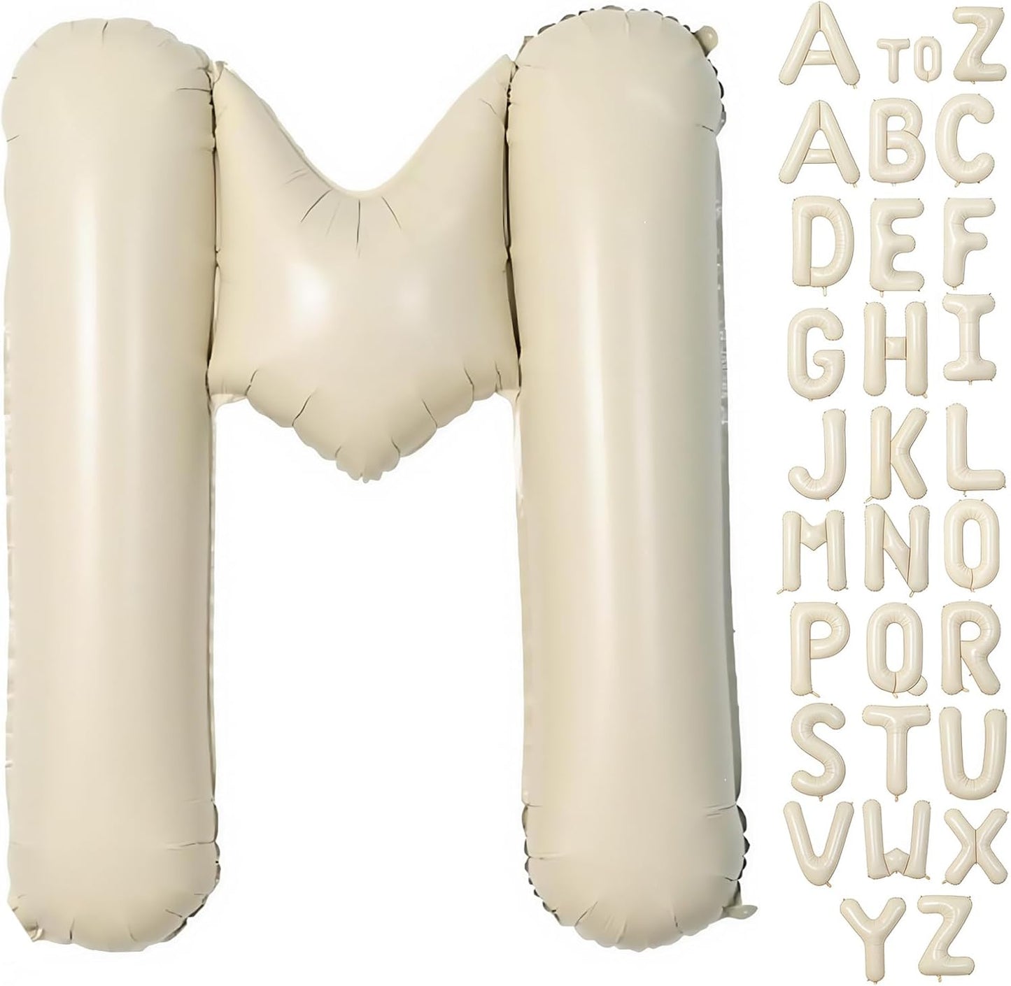 Cream Letter A Balloons,40 Inch Balloons Letter A Mylar Helium Large A Balloon for Birthday Party Anniversary Decorations