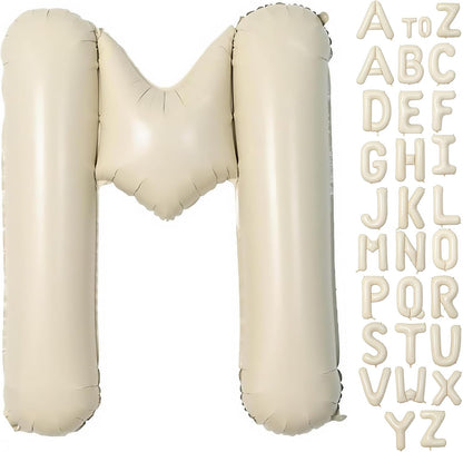 Cream Letter A Balloons,40 Inch Balloons Letter A Mylar Helium Large A Balloon for Birthday Party Anniversary Decorations