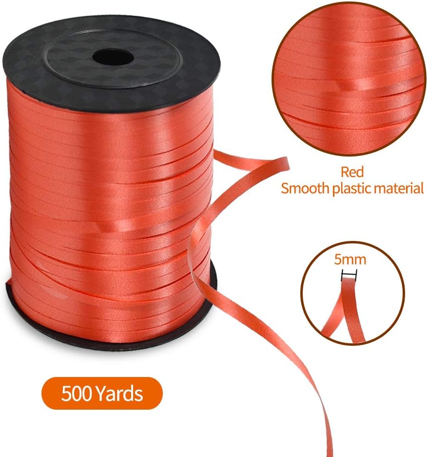 TONIFUL 500 Yards Curling Ribbon-Balloon Ribbon-Balloon String for Art&Craft Decor,Gift Wrapping,Ribbons and Bows for Christmas New Year Birthday Gifts (Silver)