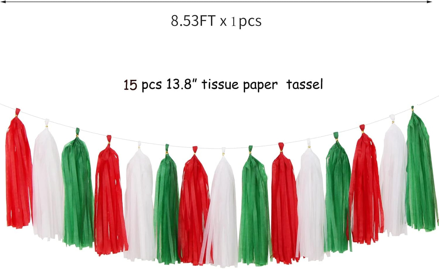 Navy-Blue White-Silver Tassel Garland Streamers - 15pcs Party Decorations Tissue Paper Tassels Banner,Graduation 2025 Wedding Baby Bridal Shower Hanging Decoration Boy Birthday Backdrop Decor Panduola