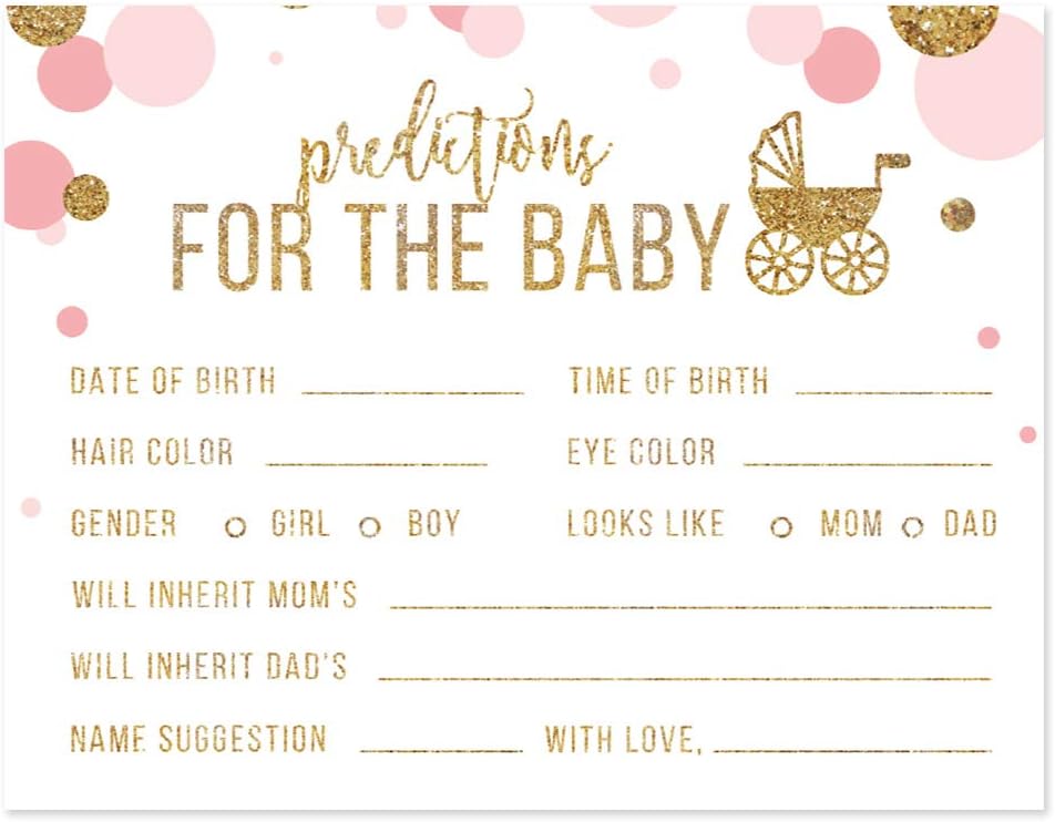 Andaz Press Blush Pink Gold Glitter Girl Baby Shower, Printable Table Tent Place Cards, 20-Pack, Seat Placement Cards Blank Place Cards For Table Settings Name Cards for Wedding, Graduation Food Cards - Colors A
