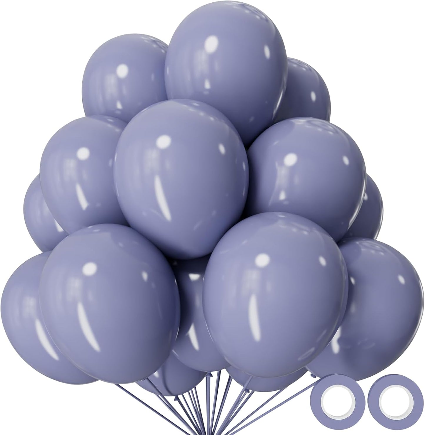 110pcs Black Balloon 12 inch, Black Latex Balloons for Birthday Party Baby Shower Wedding(with 2 Ribbons). - Colors A