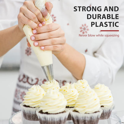 100pcs Disposable Small Piping Bags 8 inch, Mini Piping Bags, Pastry Piping Bags for Cream Frosting, Icing Bags for Cake and Dessert Decorations