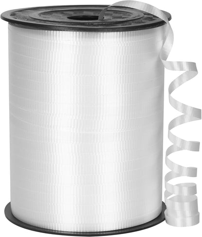 Black Ribbon - 500 Yard Crimped Curly Ribbon for Gift Wrapping, Balloons, Graduations, Halloween, Birthday Parties