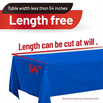 Plastic Table Cloth, 310 Ft X 54 in Disposable Tablecloth White Plastic Tablecloth with Any Cut Sliding Cutters Premium Table Cover Roll for Picnics, Parties, Birthdays, Weddings