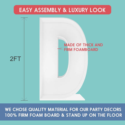 JW Passion - Premium Quality Made 3FT Tall Mosaic Balloon Frame Big Marquee Light Up Letters DIY Kit for Birthday Party Wedding Backdrop Decor Letter A Pre-Cut Foam Board