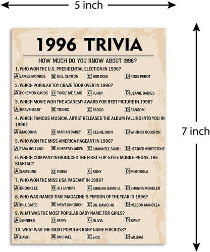 QUPT 40th Birthday Party Games, Movies in 1986 Games, Birthday Party Supplies for Adults, Fun 1986s Party Game，Pack of 30 Cards