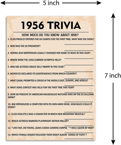 QUPT 40th Birthday Party Games, Movies in 1986 Games, Birthday Party Supplies for Adults, Fun 1986s Party Game，Pack of 30 Cards