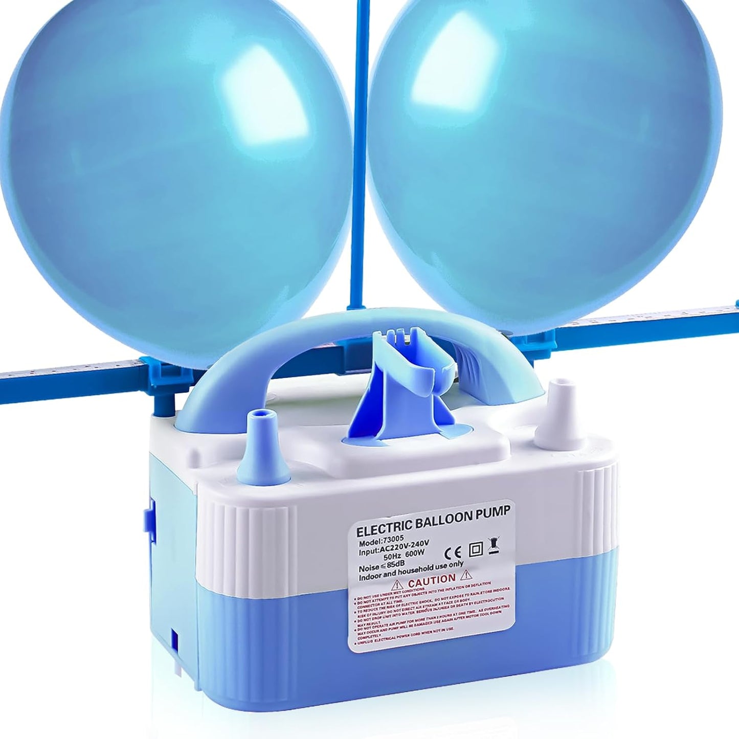 QIPUMP Balloon Pump Electric,110V 600W Balloon Blower Inflator Dual Nozzle Air Pump Balloons Inflator for Decoration, Party, Sport,Gifts:2 Balloon Tying Tools