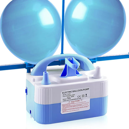 QIPUMP Balloon Pump Electric,110V 600W Balloon Blower Inflator Dual Nozzle Air Pump Balloons Inflator for Decoration, Party, Sport,Gifts:2 Balloon Tying Tools