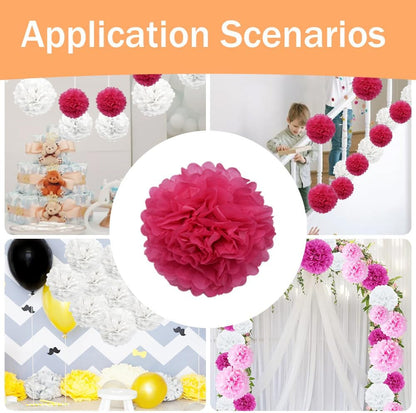 Yosawa 12 Pcs Tissue Paper Pom Poms Flowers,10''12''Paper Flower Party Decorations for Wedding Birthday Baby Shower Baby Girl Room Nursery Decoration（Sky Blue/ZH）