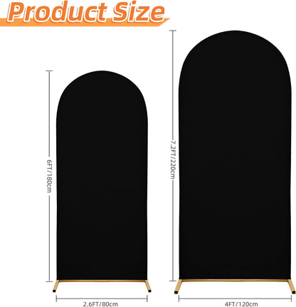 3-Piece Arch Cover Bundle – 7.2FT, 6.6FT & 6FT Stretch Spandex Backdrop Set – Wedding, Birthday & Photo Booth Arch Covers for Every Event