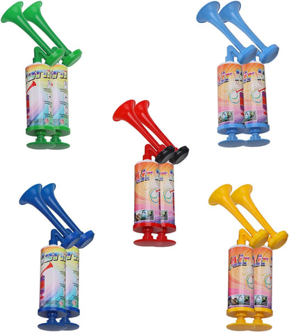 Noise Makers Prank Kit, Set of 2 Mini Air Horns, Loud Sound Non-Toxic Party Horns for Children, Fun Birthday Party Favors and Goodie Bag Fillers for Kids (Mini handheld air horn 2pcs)