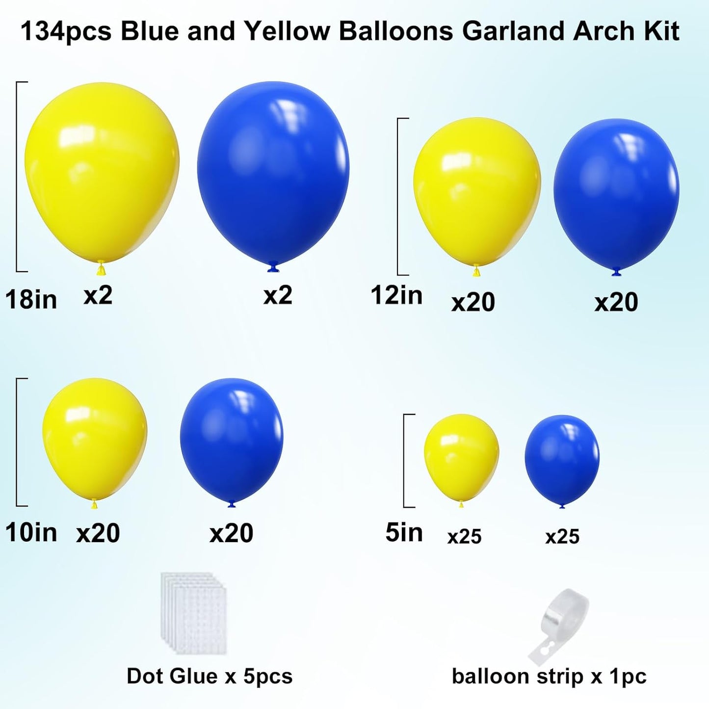 Black and Gold Balloons Garland Arch Kit, 134pcs Black and Metallic Gold Balloons with Different Size for 2026 Graduation Decorations, New Year, Birthday, Anniversary Party Decorations