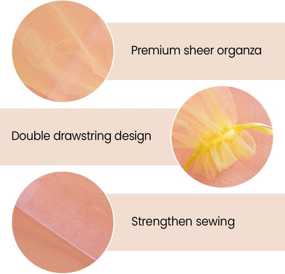 Meowoo 100PCS Organza Bags, 3x4in Small Mesh Bags Drawstring for Jewelry, Candy, Christmas, Sachets, Festivals, Bathroom Soaps, Makeup Organza, Wrapping Supplies(mixedcolor)