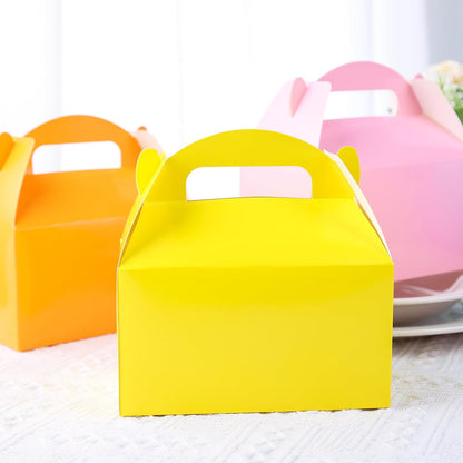 VGOODALL 16PCS Gable Treat Boxes Goodie Bags, 6x3.5x3.5inch Colorful Paper Gift Boxes for Kids Snacks, Candy, Toys, Birthday Party, Wedding