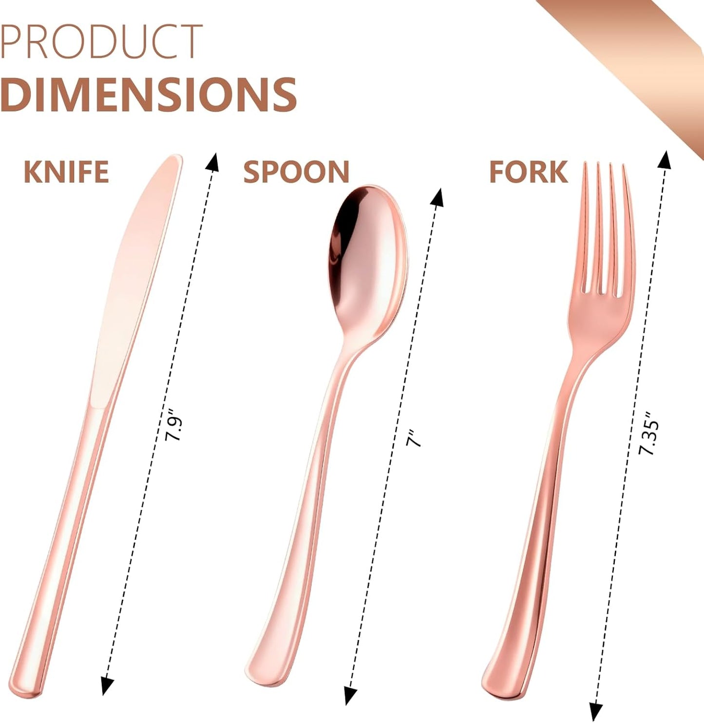 144 Pack Gold Premium Heavy Duty Plastic Silverware, 48 Forks, 48 Spoons, 48 Knives, For Catering, Parties, Dinners and Weddings, BPA-Free, Disposable Plastic Cutlery Set Utensils Set
