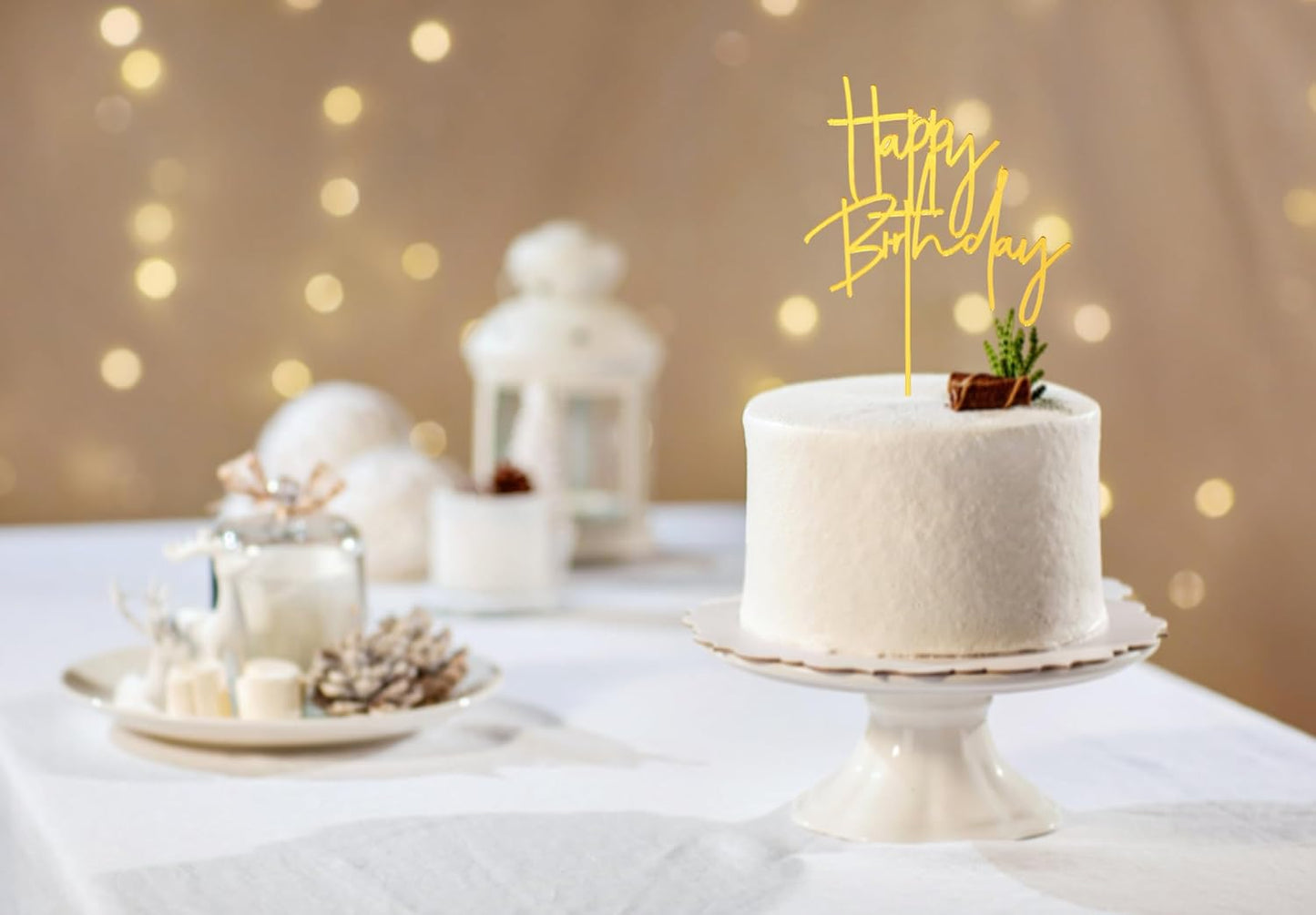 DIY Happy birthday Cake Topper Black Acrylic