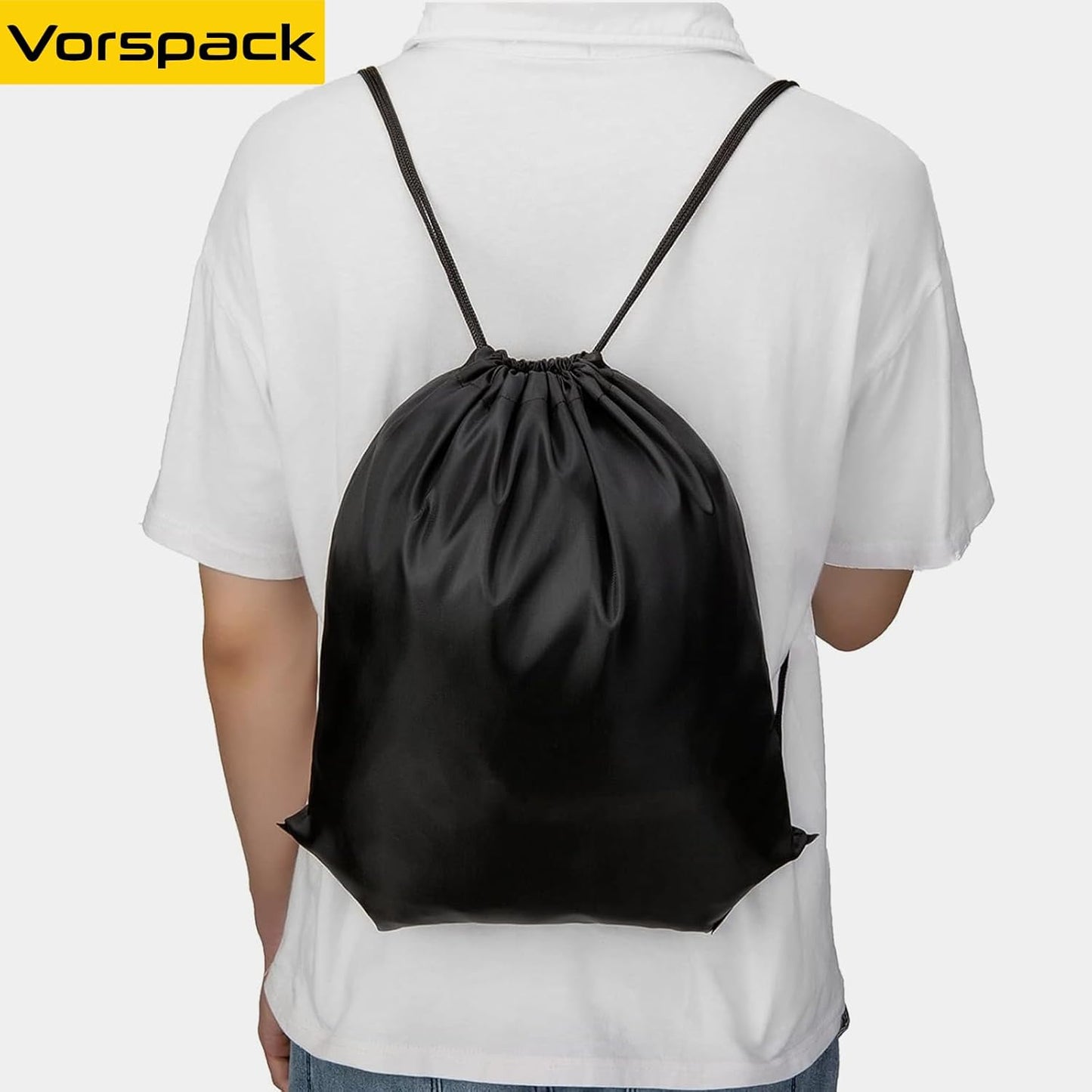 Vorspack 10 Pcs Drawstring Bags Bulk - Drawstring Backpack Draw String Back Bag for Gift, DIY, Party, Gym, Trip - 10 Colors