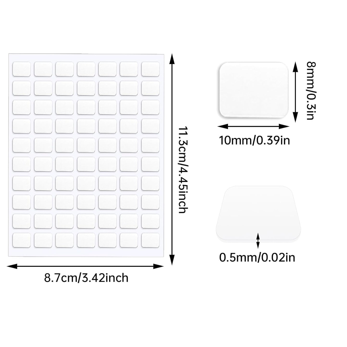 JANYUN 140 Pieces Adhesive Dots,Removable Round Putty Clear Tack No Trace Small Tape Stickers for Wall Hanging Festival Poster Office Party Decoration Picture Crafts